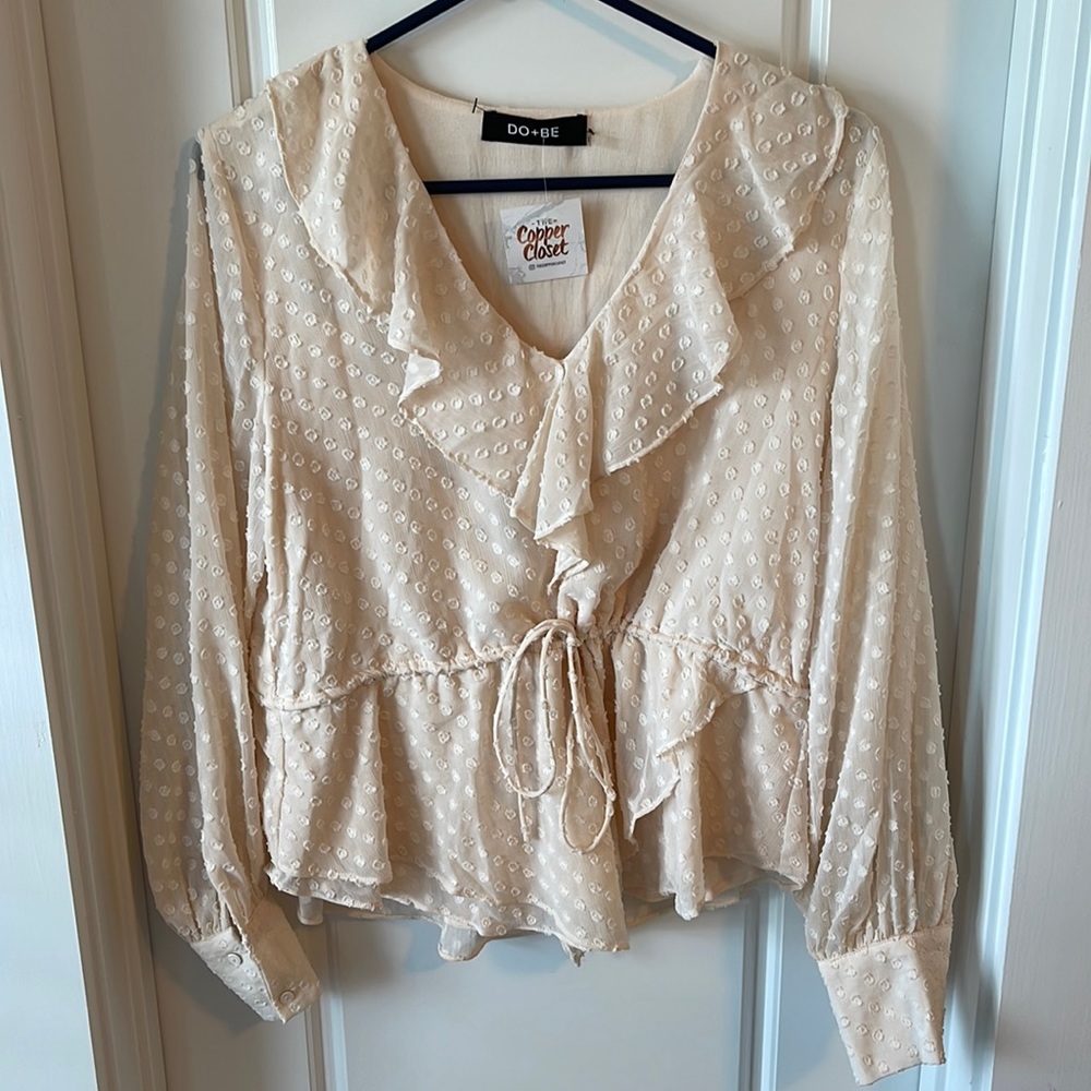 Copper Closet Polka dot blouse